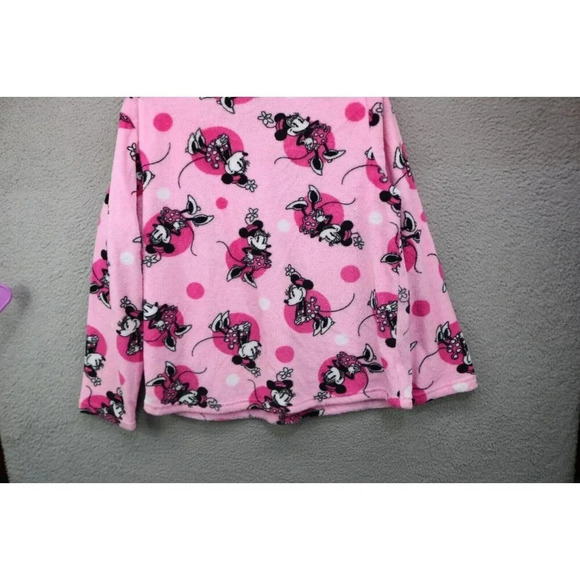 Disney Pink Plush Minnie Mouse Fleece Pajama Set-Size XL - Picture 10 of 12